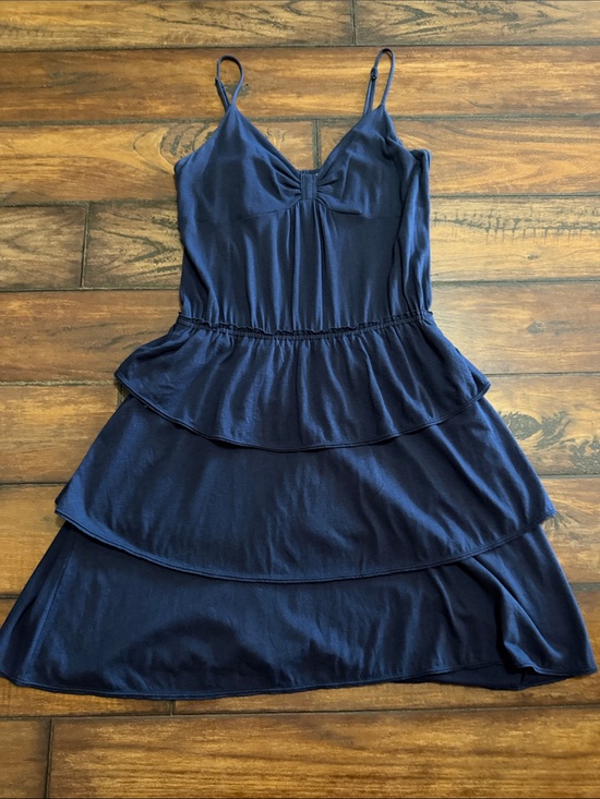 American Eagle Outfitters Dresses & Skirts - American Eagle Outfitters Navy Blue Tiered Spaghetti Strap Dress